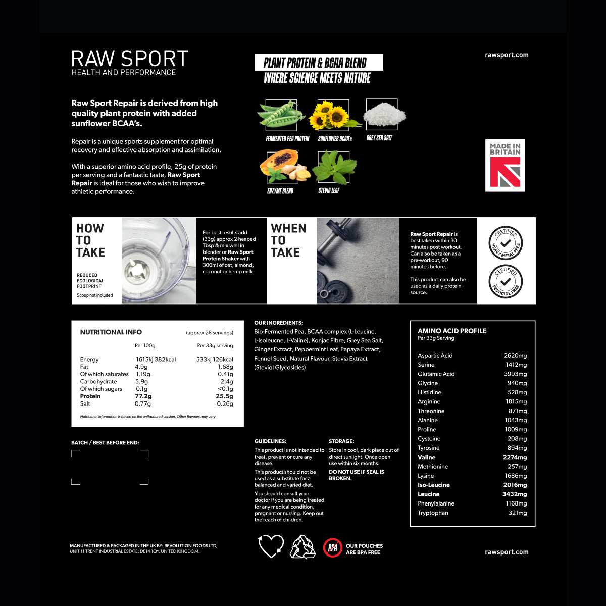 Repair High Protein Powder